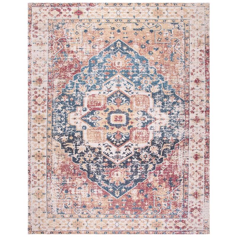 SAFAVIEH Handmade Saffron Karley Traditional Tribal Ivory/Rust Cotton Rug