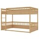 preview thumbnail 12 of 11, Wooden Bunk Bed with Ladder, Guardrails, and Detachable Design for Kids or Guest Room