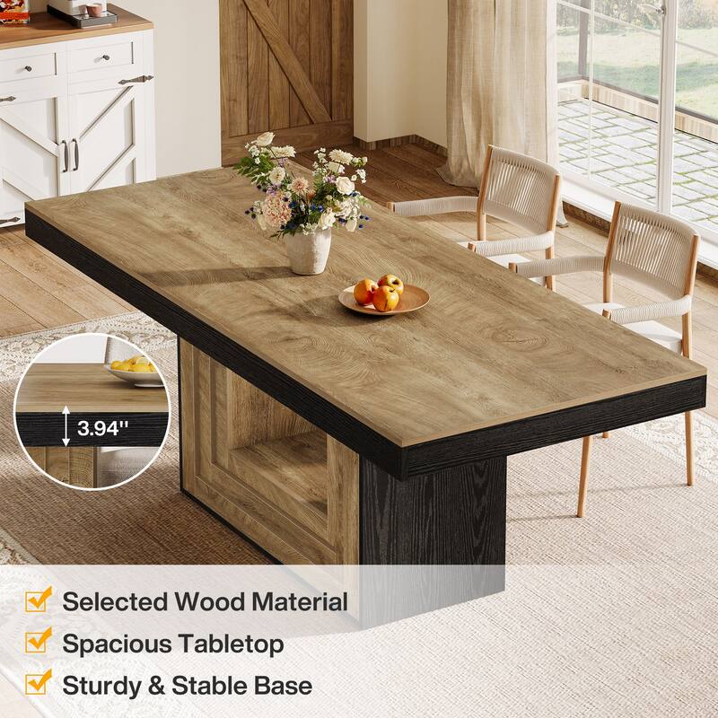 63" Rectangle Kitchen Table for 4-6 People