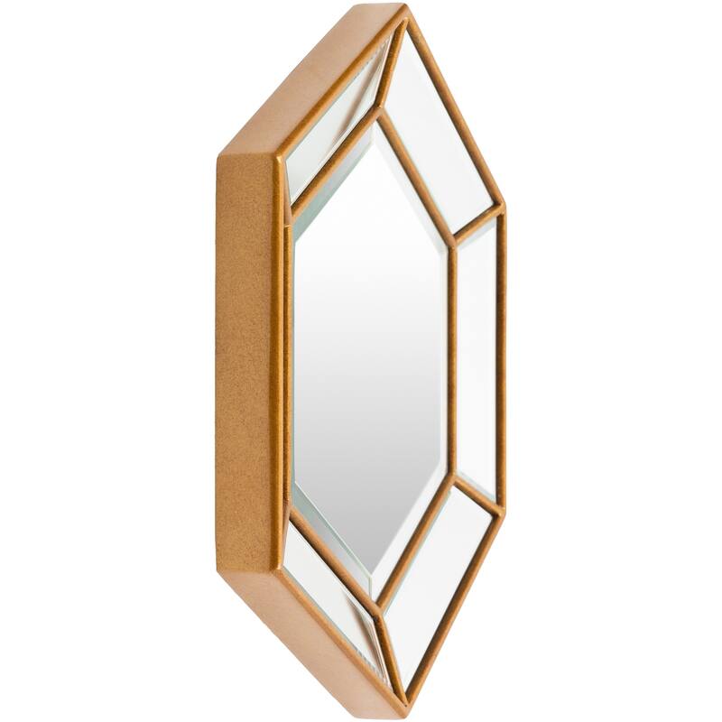 Zwingle Hexagonal Copper Mirror - 20"H x 20"W