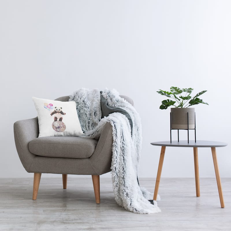 Stupell Panda & Balloons Disco Decorative Printed Throw Pillow Design by Amanda Greenwood