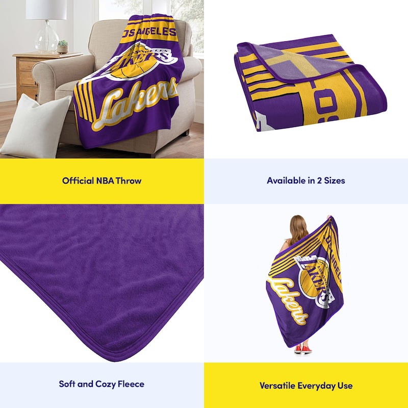 NBA Los Angeles Lakers 46" x 60" Microfiber Throw Blanket