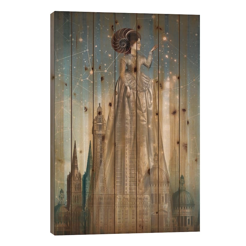 Abrakadabra Print On Wood by Catrin Welz-Stein - Multi-Color - 26x18x1.5
