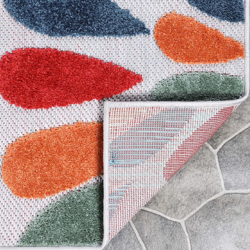 Superior Marigold Oversized Floral Indoor Outdoor Area Rug