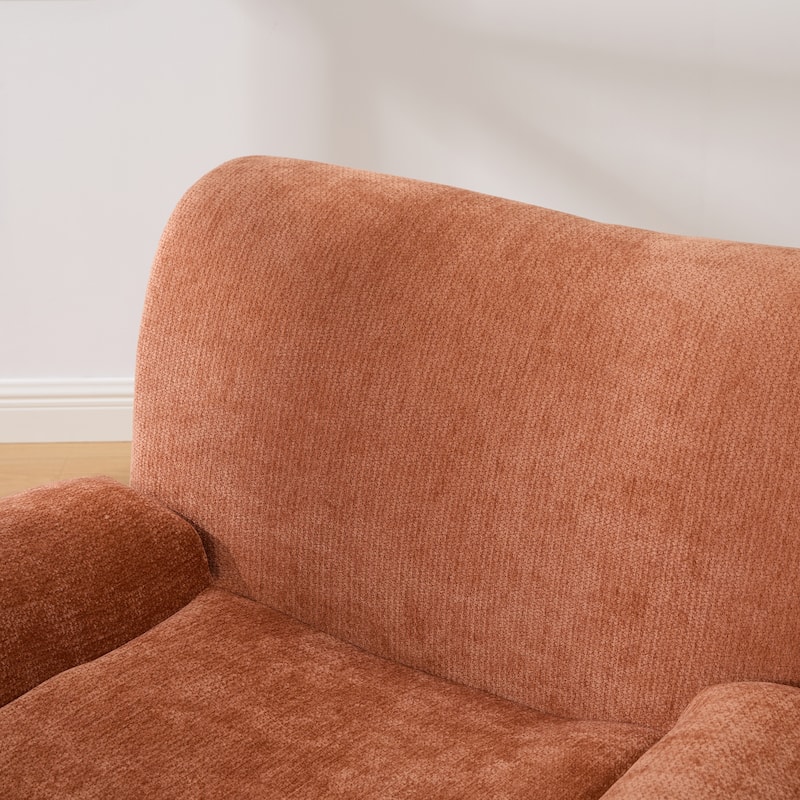 Boneless Single Sofa Chair, 42" Wide Oversized Accent Chair, Chenille Armchair Reading Lounge Chair for Living Room Bedroom