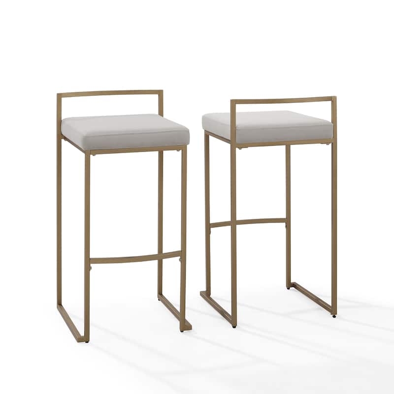 Crosley Harlowe 2Pc Bar Stool Set - 19"d x 17.5"w x 34.25"h
