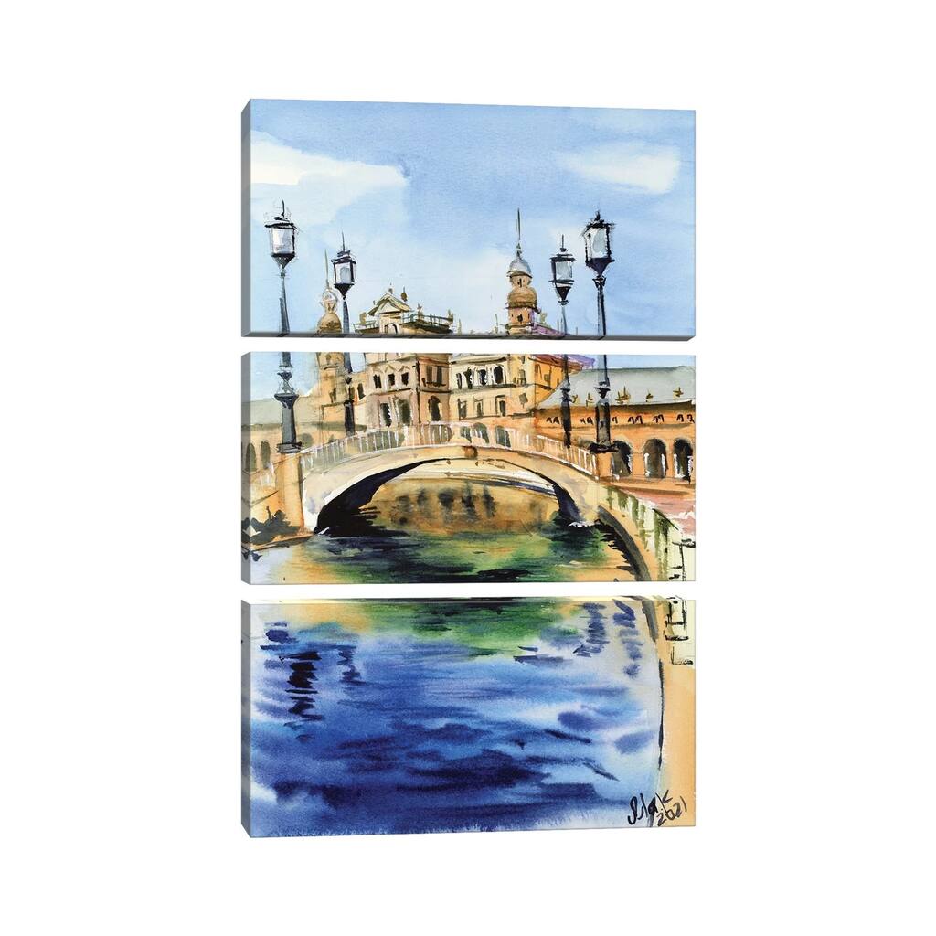 iCanvas "Sevilla Spain" by Nataly Mak 3-Piece Canvas Wall Art Set