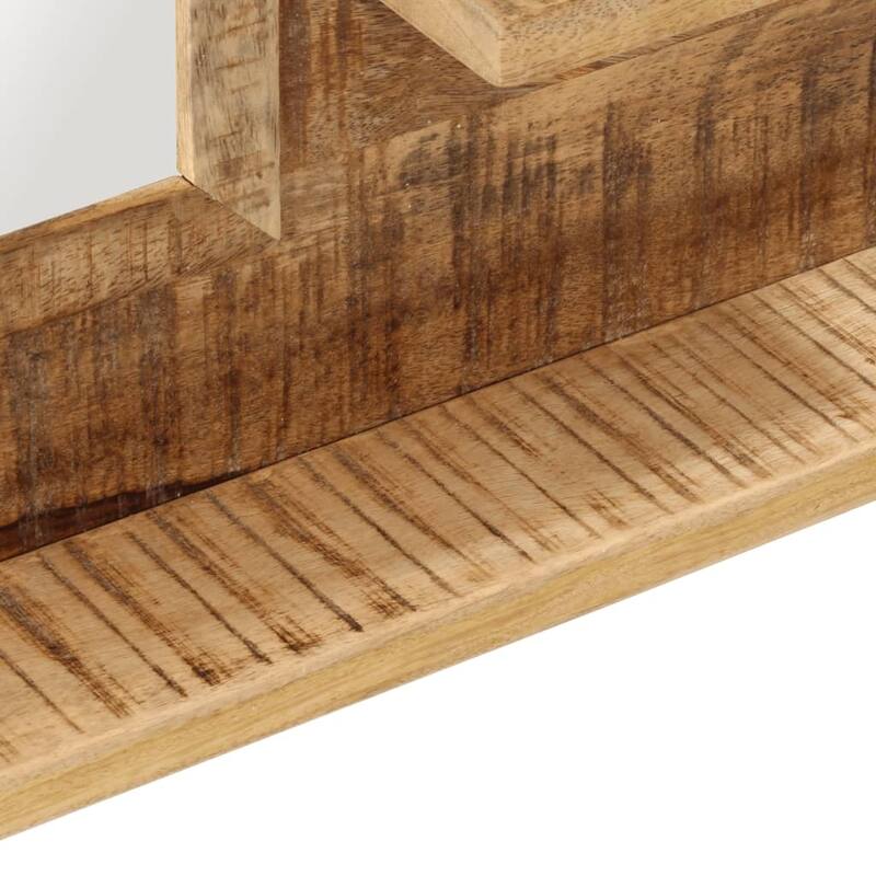 vidaXL Bathroom Mirror Natural mango wood with clear mirror - 3.1 x 31.5 x 21.7 in