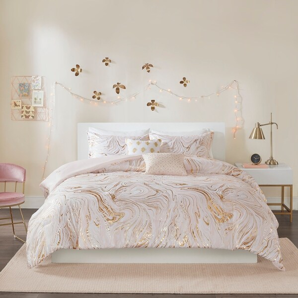 Rose gold outlet queen comforter set