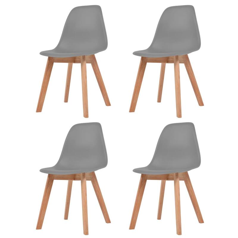vidaXL Dining Chairs Accent Side Chair with Wooden Legs for Kitchen Plastic