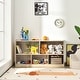 preview thumbnail 3 of 8, Gymax Kids 5-Cube Storage Cabinet 2-Shelf Wood Bookcase Organizer