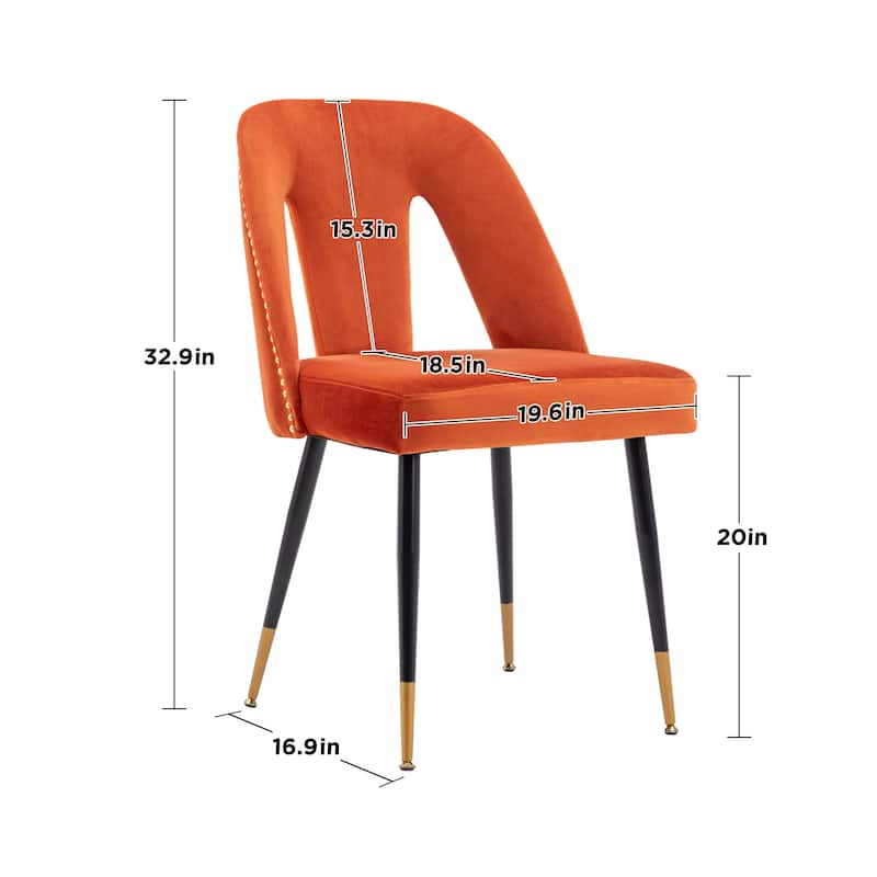 Modern Velvet Upholstered Dining Chairs Set of 6