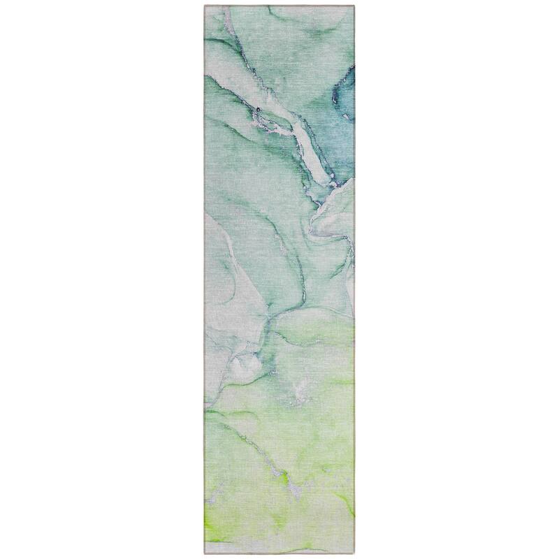 Alnaro Modern Art-Inspired Weather Resistant Versatile Elegance Runner Outdoor Rug - 8' Runner