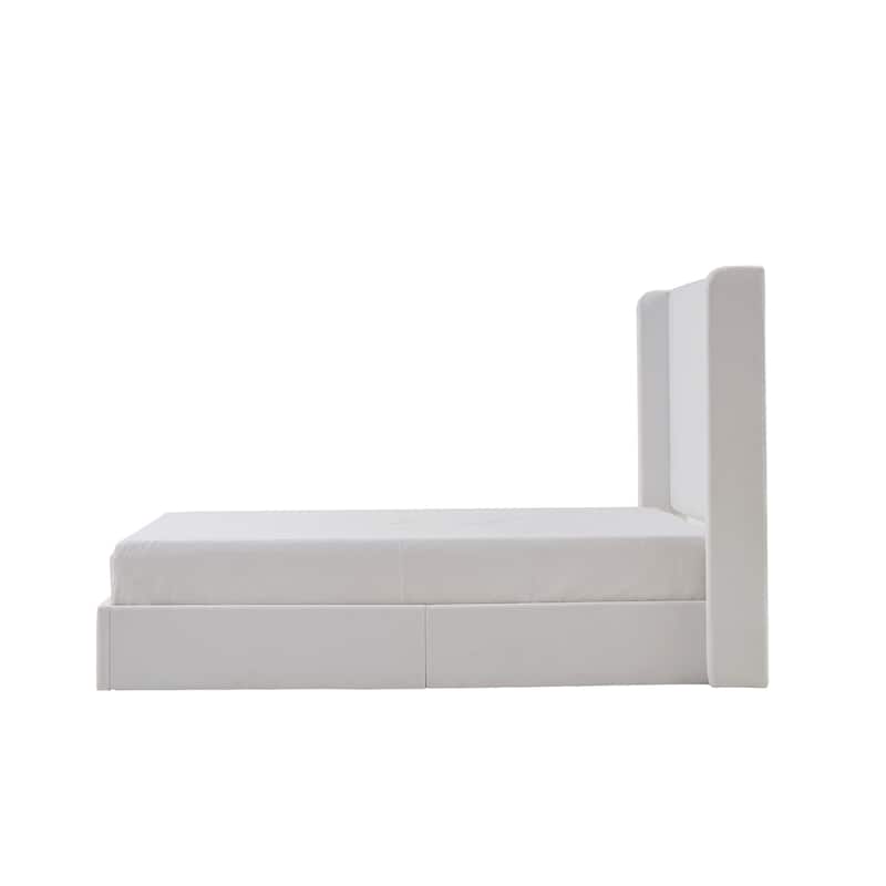 Upholstered Wingback Bed with 52.3\