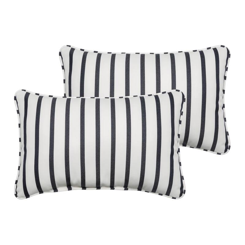 Sunbrella Lido Indigo Corded Indoor/ Outdoor Pillows (Set of 2)
