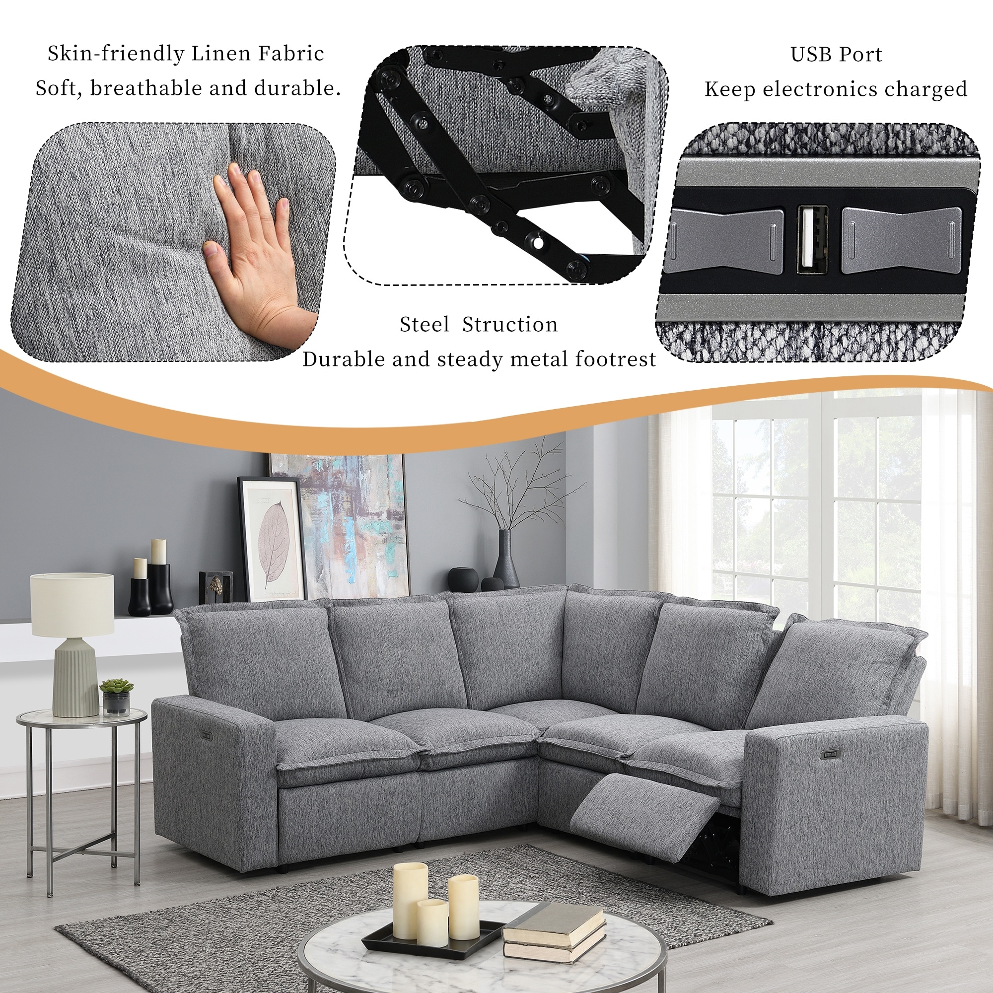 Small L Shaped Couch With Recliner Small Sectional Sectional