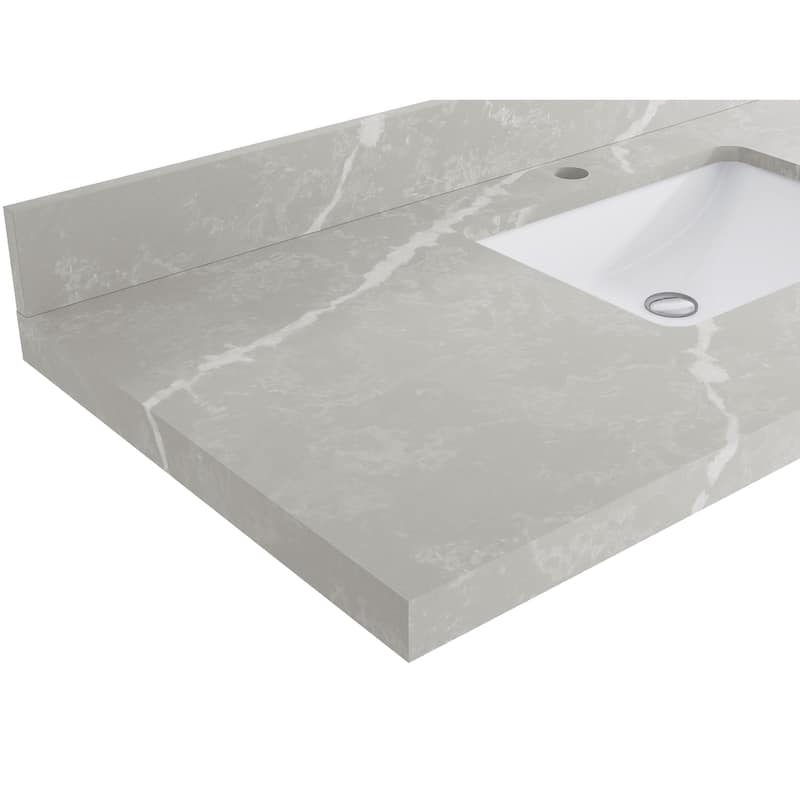 Willow Collections 36 in. W x 22 in. D Chicago Center Sink Right Bathroom Vanity with Countertop
