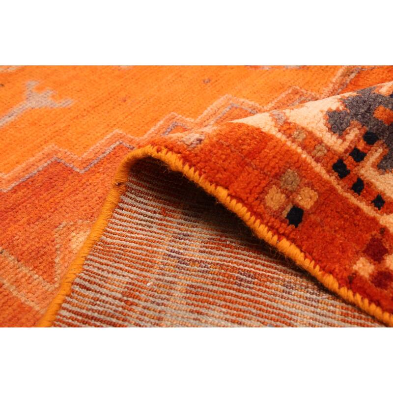 ECARPETGALLERY Hand-knotted Melis Vintage Orange Wool Rug - 5'3 x 9'5