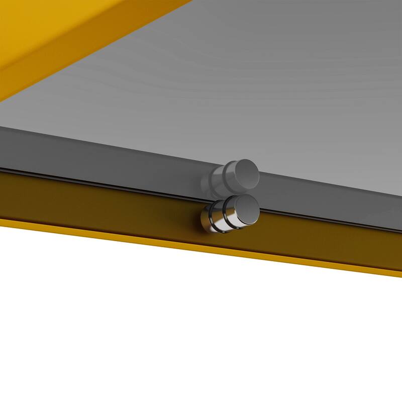 Rectangle Coffee Table with Tempered Glass top,Modern Table for Living Room