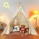 preview thumbnail 11 of 9, Kids Play Tent with Mat and Lamp Indoor Outdoor Tent for Toddlers - 46.5 x 46.5 x 56.3 in
