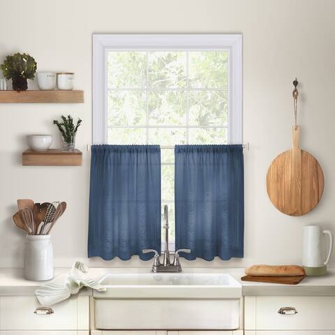 Elrene Cameron Rod Pocket Kitchen Tiers Set of Two