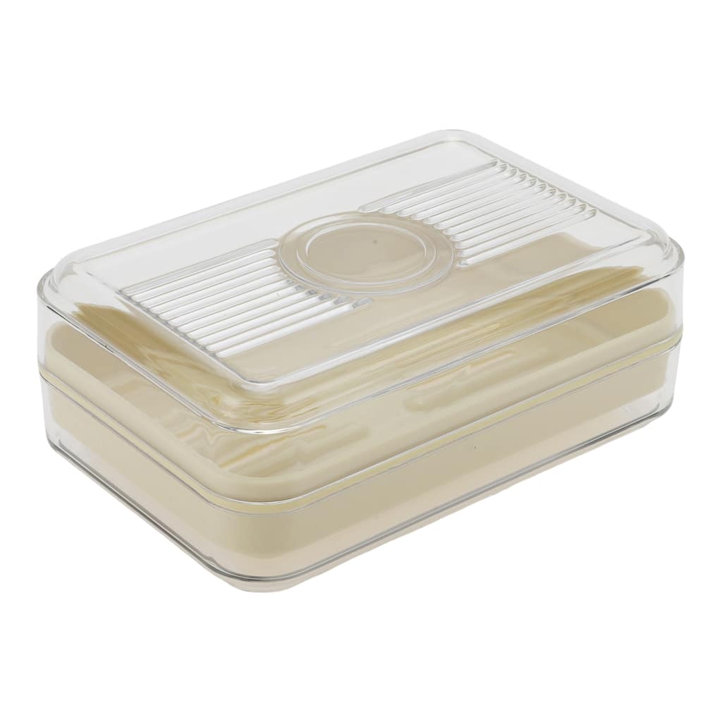 Waterproof with Cover Soap Holder for Bathroom 5.35"x3.54"x2.01" 1 Pc