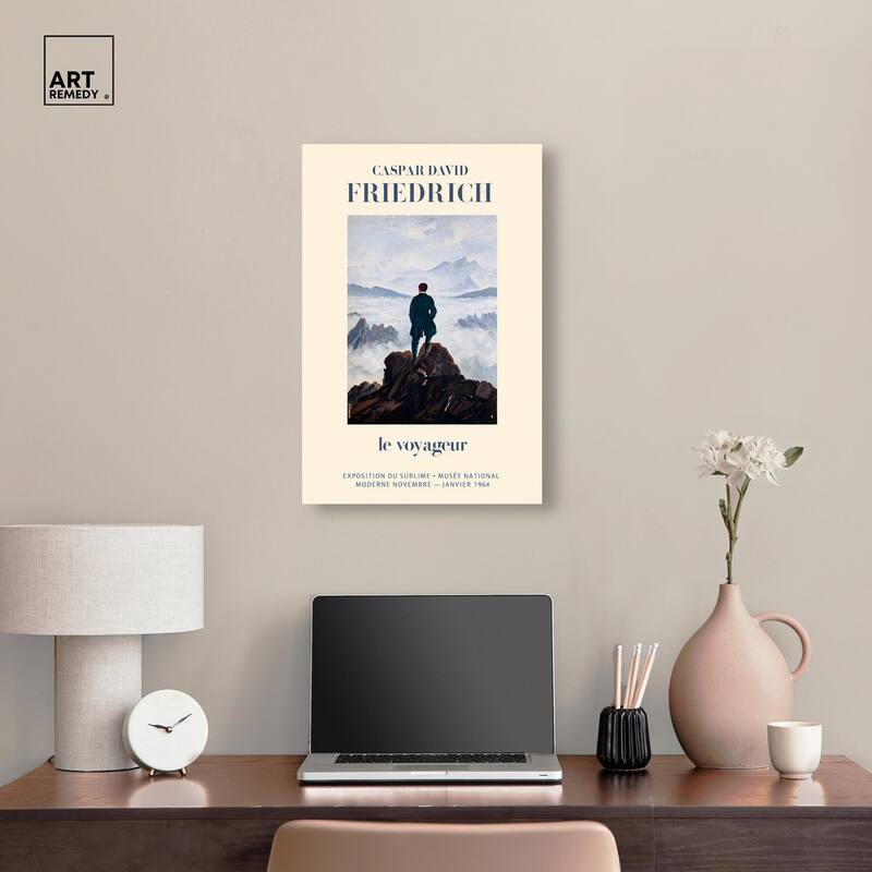 Wanderer in a Sea of Mist Canvas by Art Remedy, Gallery Wrapped