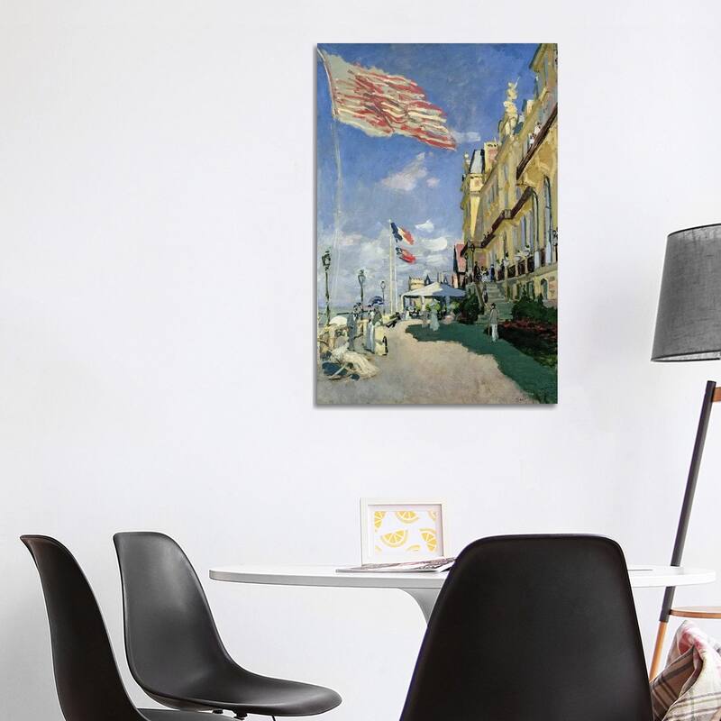 iCanvas "The Hotel des Roches Noires at Trouville, 1870 " by Claude Monet Canvas Print - 40x26x1.5