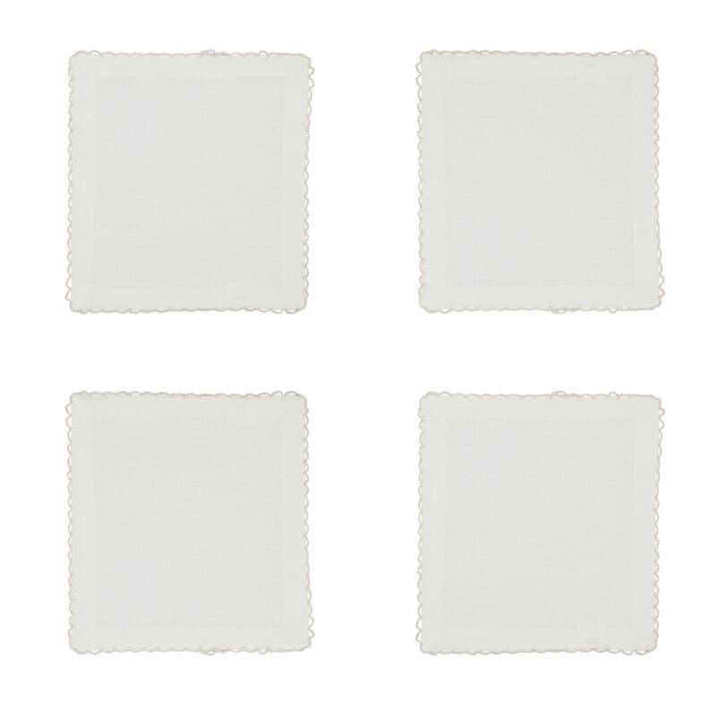 Table Napkins With Whip Stitched Design (Set of 4)