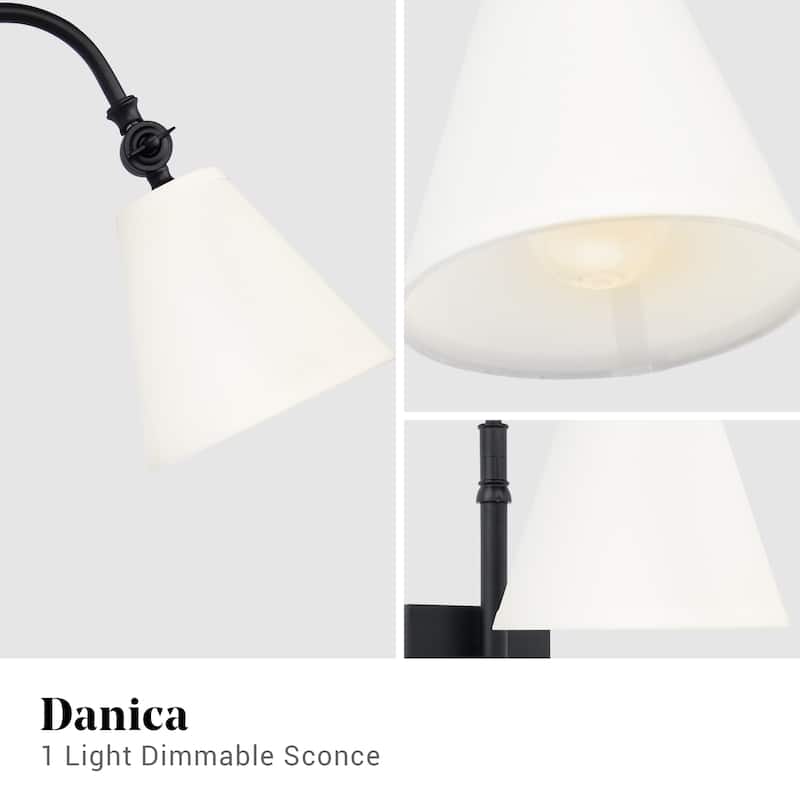 Brio Lighting Danica - 1 Light Dimmable Wall Sconce