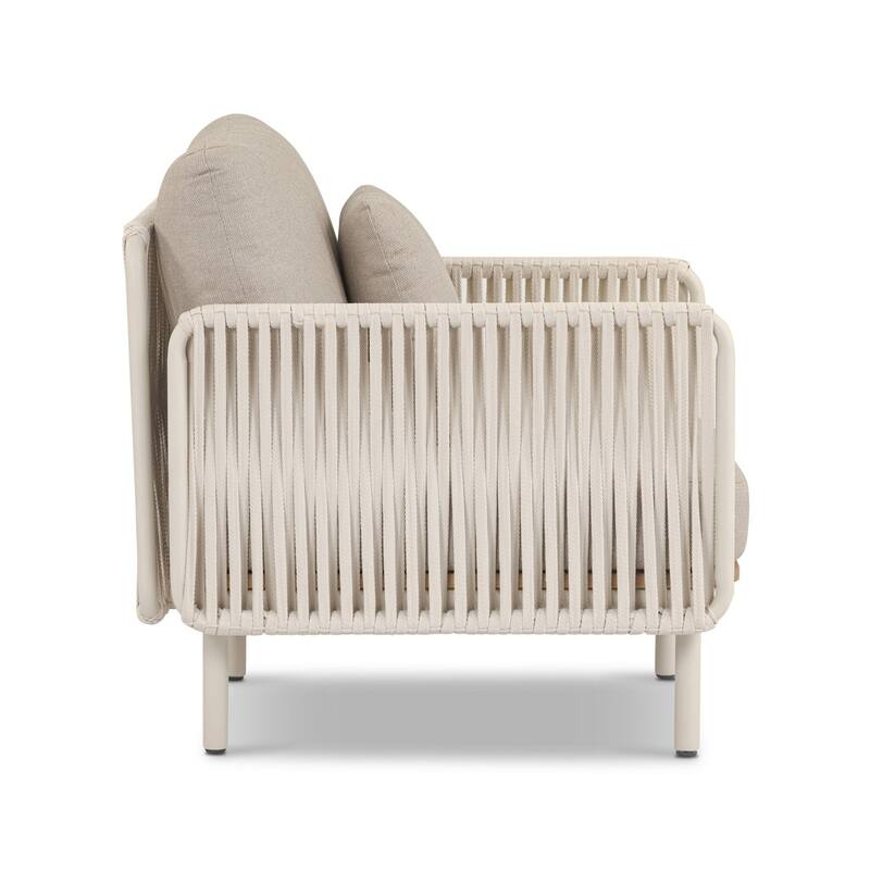 Poly & Bark Salvora Rope-Wrapped Coastal Outdoor Lounge Chair