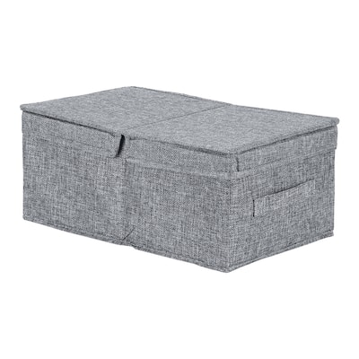 Fabric Storage Bin Cube with Lid and Handle for Shelves Closet, Collapsible Storage Basket for Organizing Clothes Books