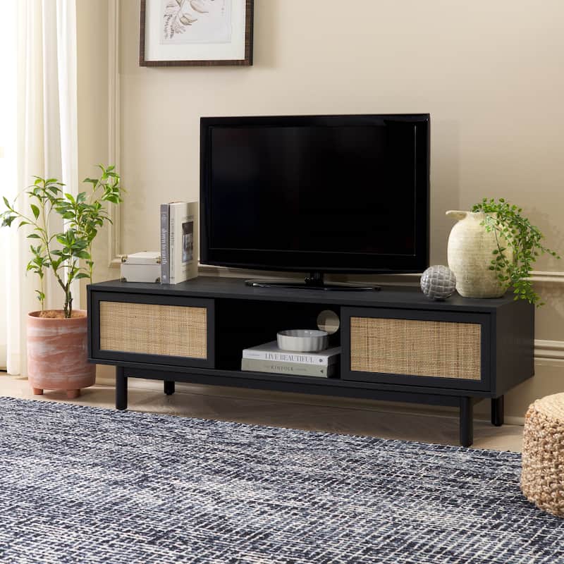 SAFAVIEH Home Aino 2 Door Media Stand - 53Wx15Dx16H