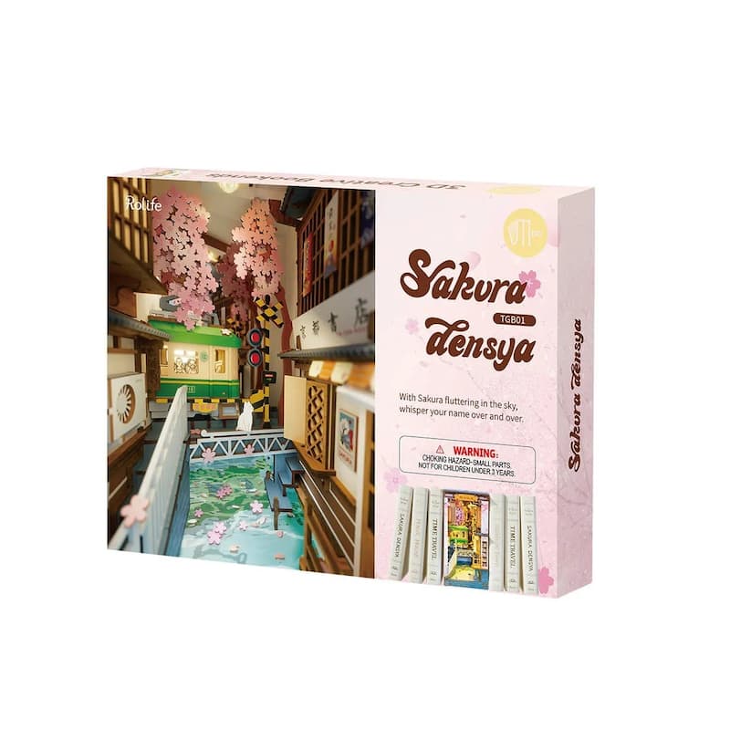 DIY 3D Book Nook Kit - Sakura Densya 340 Pcs