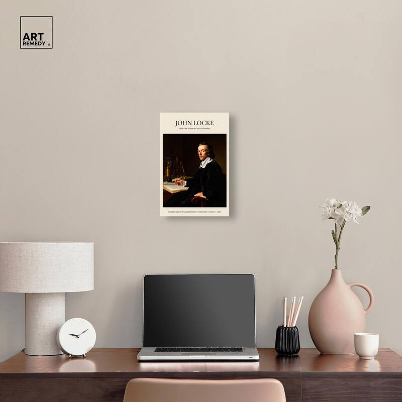 Father of Liberalism Depicted Canvas by Art Remedy, Gallery Wrapped