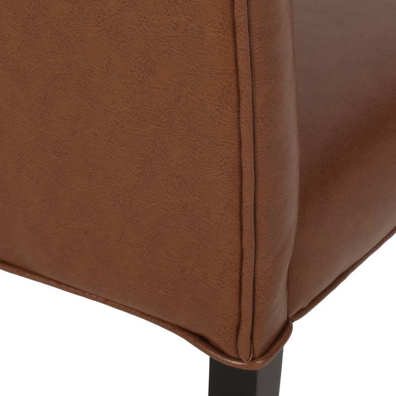 Harriet Contemporary Tufted Faux Leather Dining Chairs (Set of 2) by Christopher Knight Home - 21.50" L x 25.75" W x 41.50" H