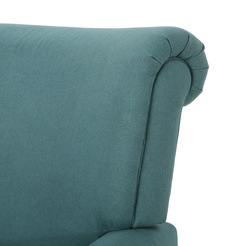 Roomfitters Manual Standard Recliner, Comfortable Lounge Chair for Living Room, Bedroom, Teal