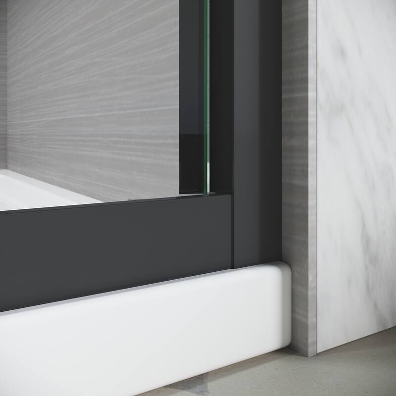 Semi Frameless Shower Door - Black
