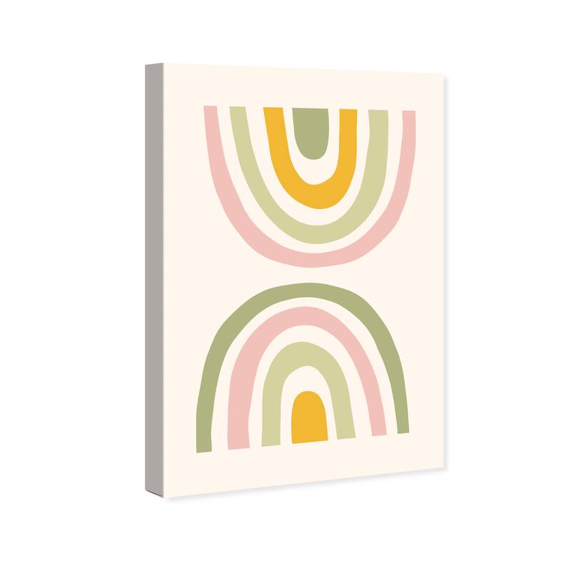 Wynwood Studio Canvas Abstract Watching My Garden Pink and Light Pink Modern & Contemporary Wall Art Canvas Print