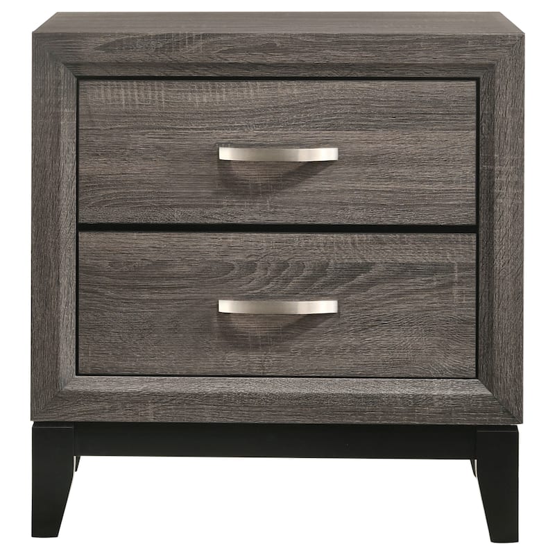 Watson Transitional 2-drawer Nightstand Grey Oak