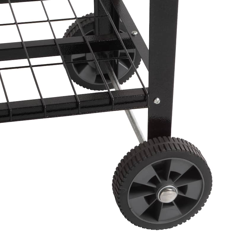 Raised Garden Bed - Planter Box with Storage Shelf by Pure Garden (Black)