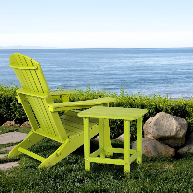 Aoodor Outdoor Adirondack Side Table HDPE End Table - 18"×14.5"