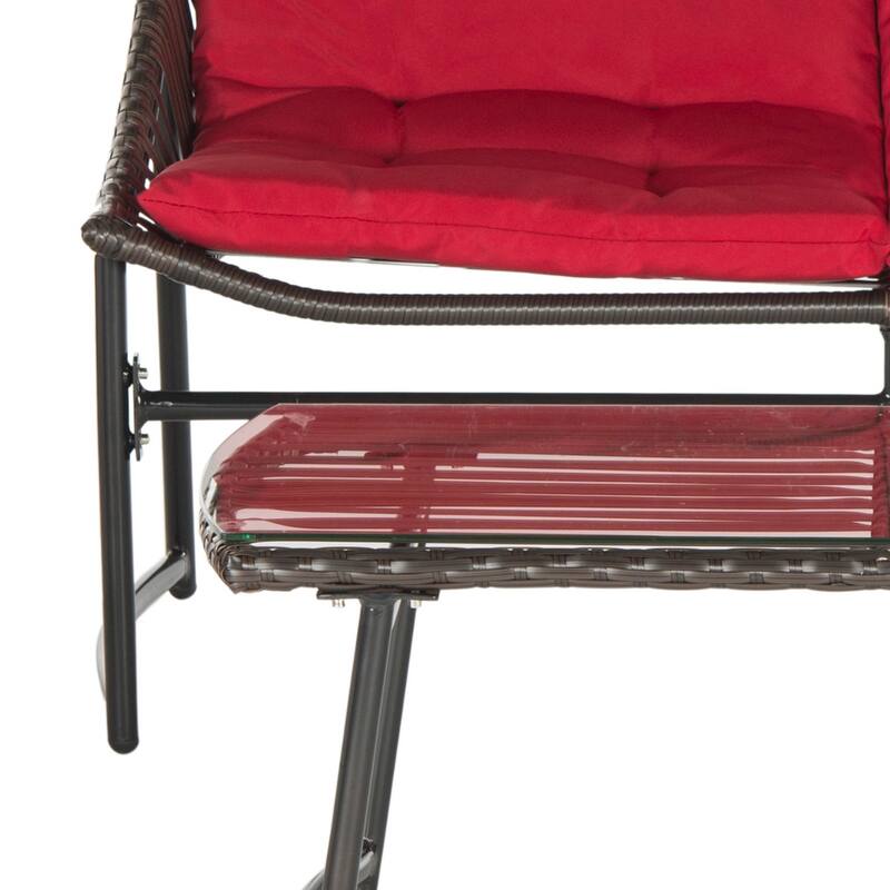 SAFAVIEH Outdoor Hildrun Rattan 4-Piece Set - 28W x 30D x 50H