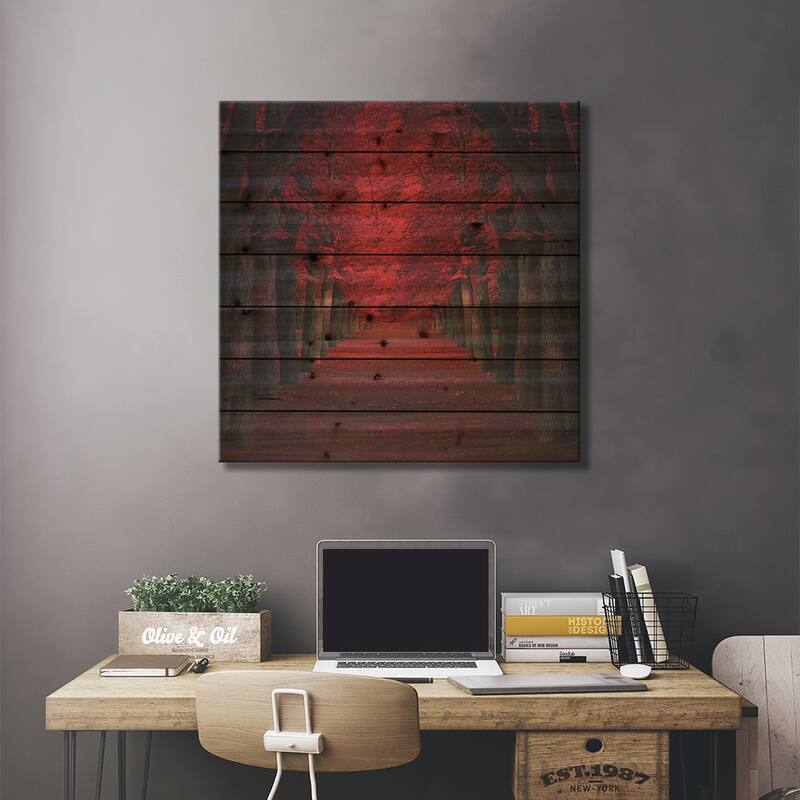 Endless Passion Print On Wood by Ildiko Neer - Multi-Color