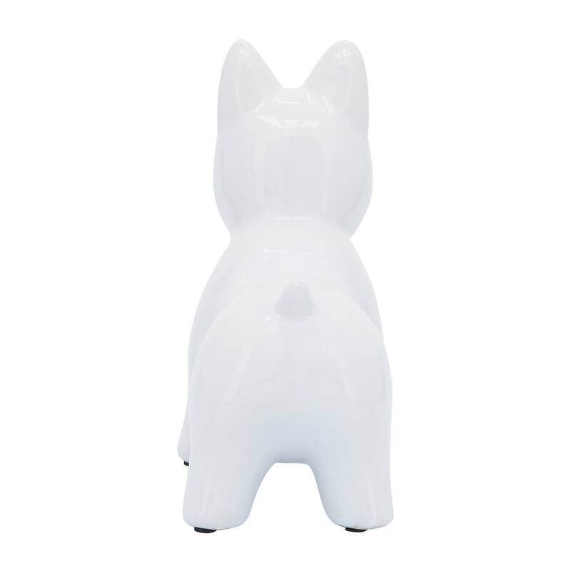 Sagebrook Home Frenchie Ceramic Dog Statue Sculpture