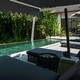 preview thumbnail 2 of 9, ALEKO Caribbean Motorized Patio Awning - White Frame - Charcoal Gray - 13 x 10 Feet