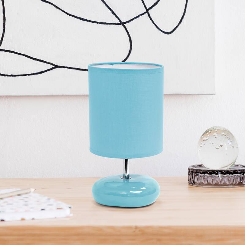 Creekwood Home 10.24" Traditional Mini Round Rock Table Lamp - 10.24