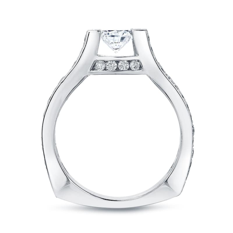 Auriya 14k Gold Unique 3 1/4ctw Round Diamond Engagement Ring Certified (H-I, SI1-SI2)