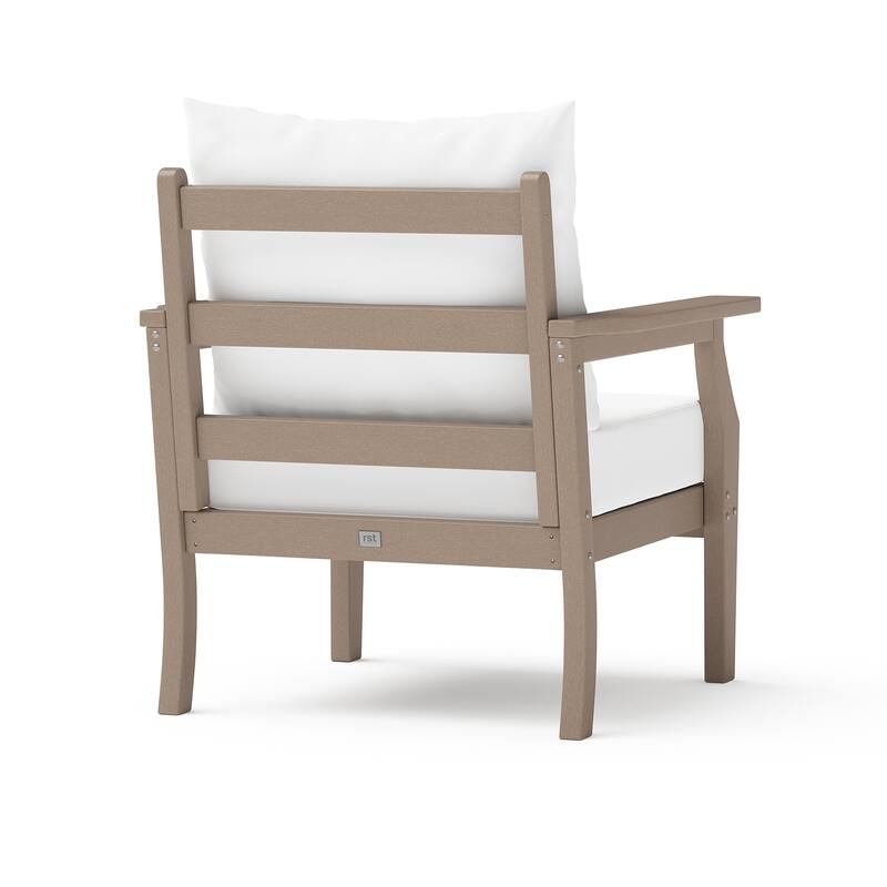 Kamas Outdoor Patio Club Chair - Tan Frame