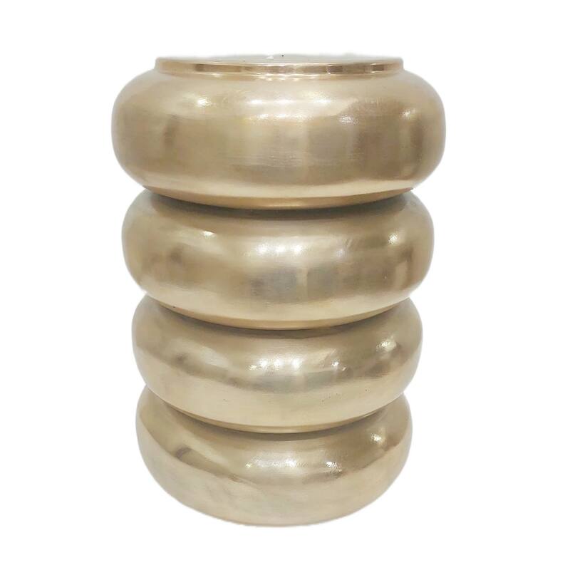Metal Aluminum Sculptural Accent Table Savoir Trend - 20" Bronze - 14" x 14" x 20"